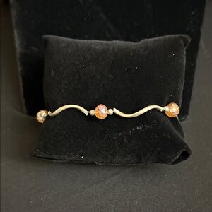 Chic Gold and Orange Women's Bracelet